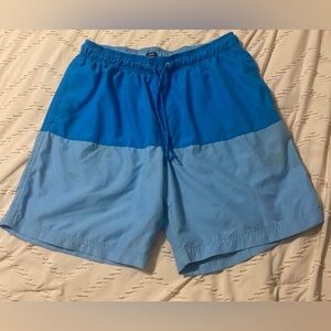 George Men's Two-Tone Blue Swim Trunks size Large